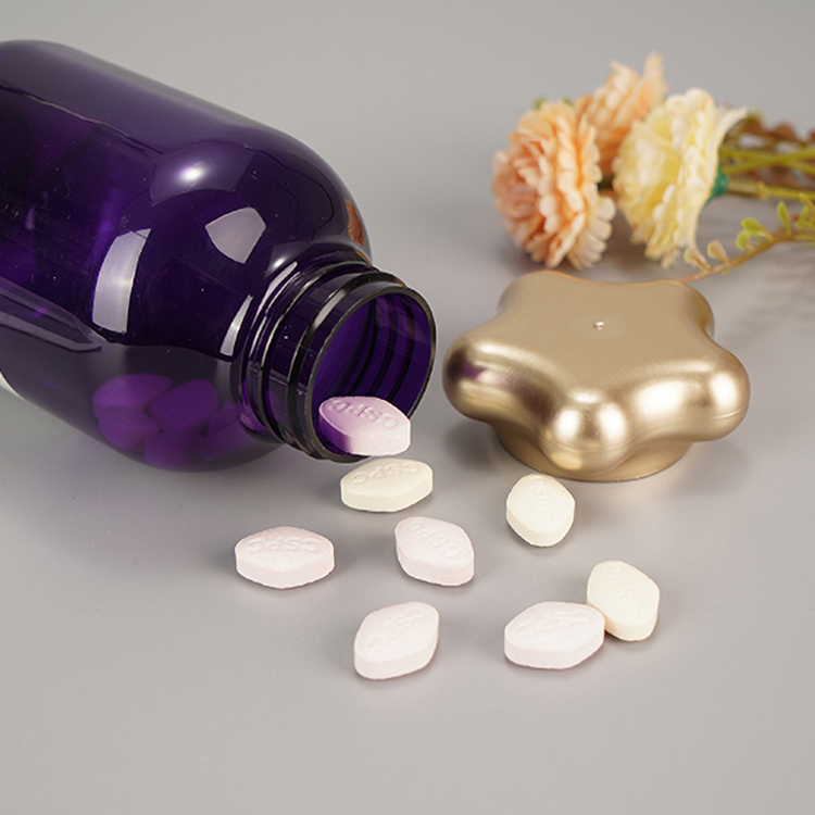 Plastic Luxury Purple Medicine Pill Capsule Bottles