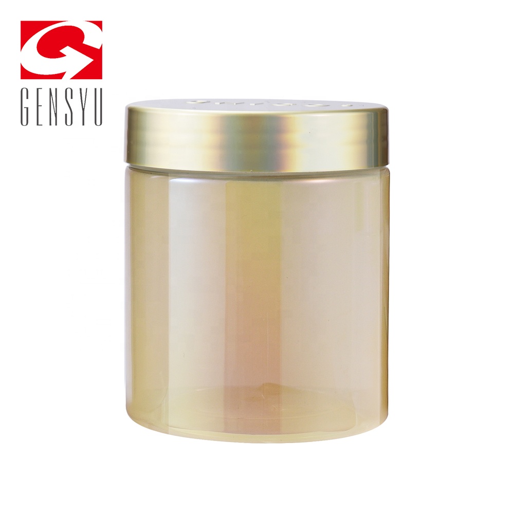Colorful Capsule Iridescent Jar with Screw Cap