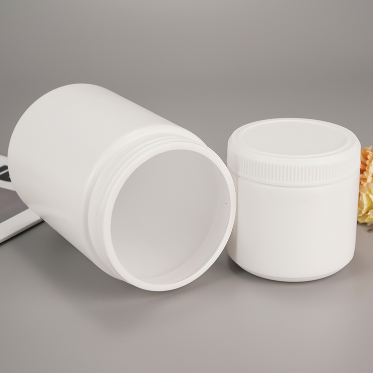 White Square Round Vitamin Tablet Capsule Pill Bottles Packaging